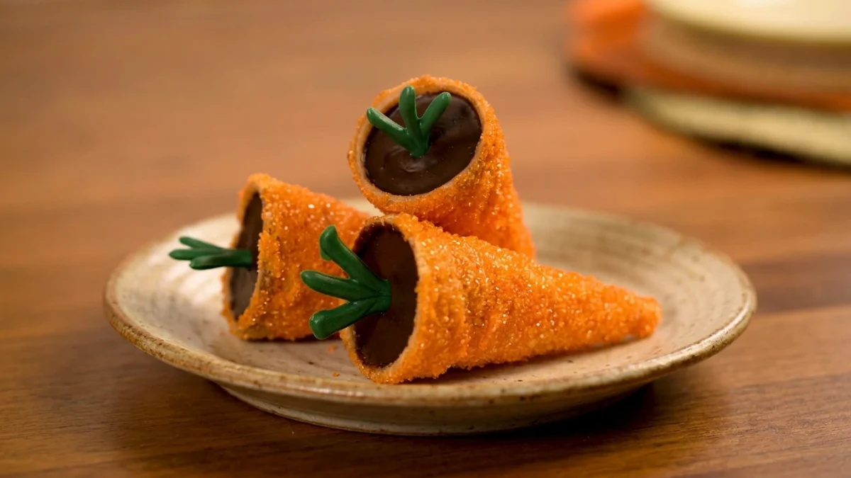 Cenourinha de Páscoa: Massa de Cenoura Recheada com Chocolate